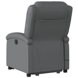 Electric Stand up Massage Recliner Chair Grey Faux Leather - 45-Degree Angle