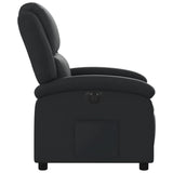 Electric Recliner Chair Black Real Leather - Extra Image