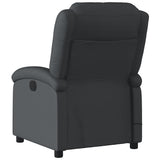 Electric Massage Recliner Chair Black Real Leather - 45-Degree Angle