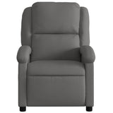 Electric Massage Recliner Chair Grey Real Leather - Extra Image