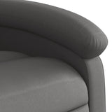 Electric Massage Recliner Chair Grey Real Leather - Extra Image