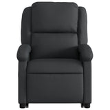 Stand up Massage Recliner Chair Black Real Leather - Extra Image