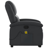 Stand up Massage Recliner Chair Black Real Leather - Extra Image