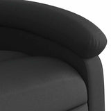 Stand up Massage Recliner Chair Black Real Leather - Extra Image