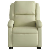 Stand up Massage Recliner Chair Cream Real Leather - Extra Image