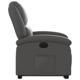 Electric Stand up Recliner Chair Grey Real Leather - Extra Image