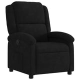 Recliner Chair Black Velvet - Front View