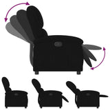 Recliner Chair Black Velvet - Top-Down View