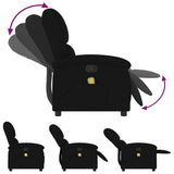 Massage Recliner Chair Black Velvet - 45-Degree Angle