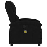 Massage Recliner Chair Black Velvet - Low Angle