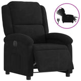 Electric Recliner Chair Black Velvet