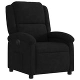 Electric Recliner Chair Black Velvet - Top-Down View
