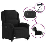 Electric Recliner Chair Black Velvet