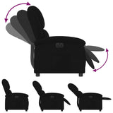 Electric Recliner Chair Black Velvet