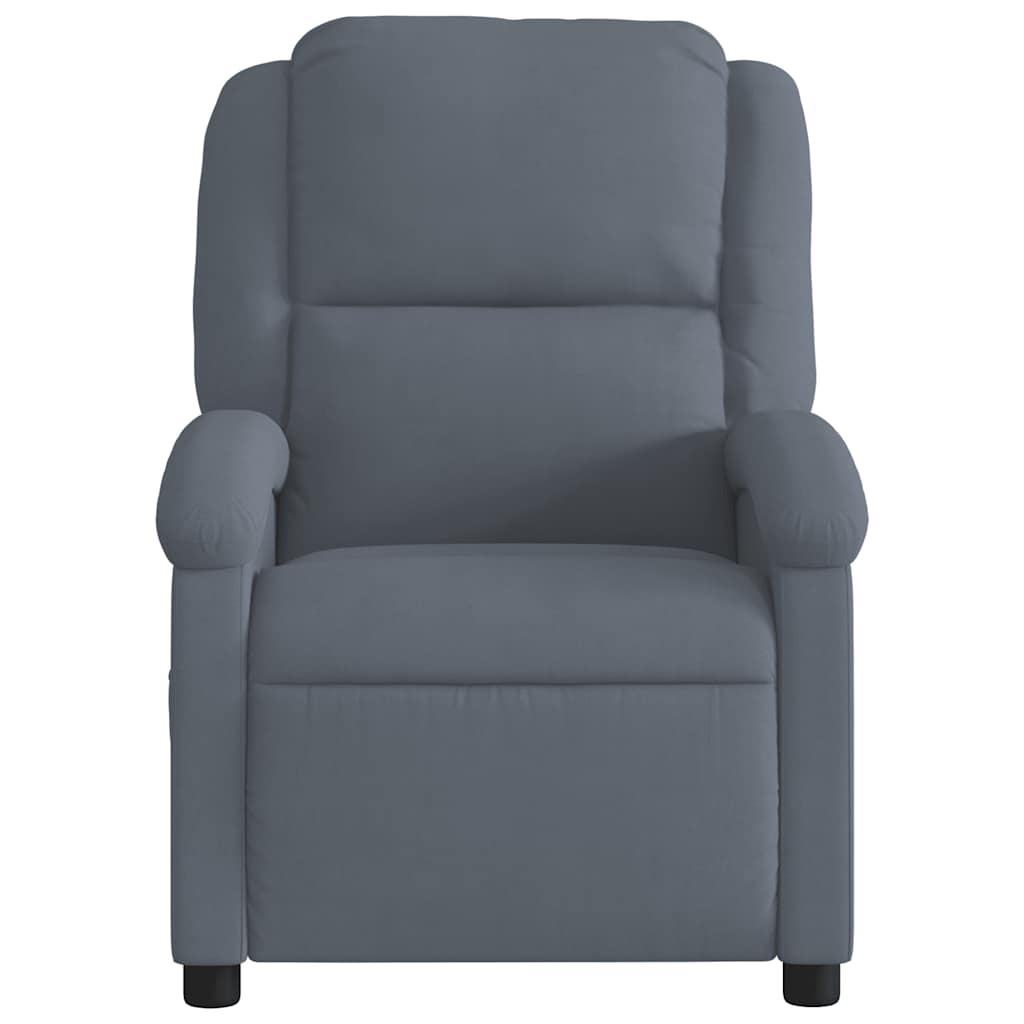 Electric Massage Recliner Chair Dark Grey Velvet