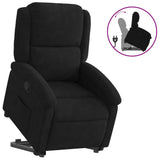 Stand up Recliner Chair Black Velvet - Front View
