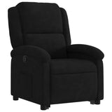 Stand up Recliner Chair Black Velvet - Side View