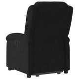 Stand up Recliner Chair Black Velvet - Top-Down View