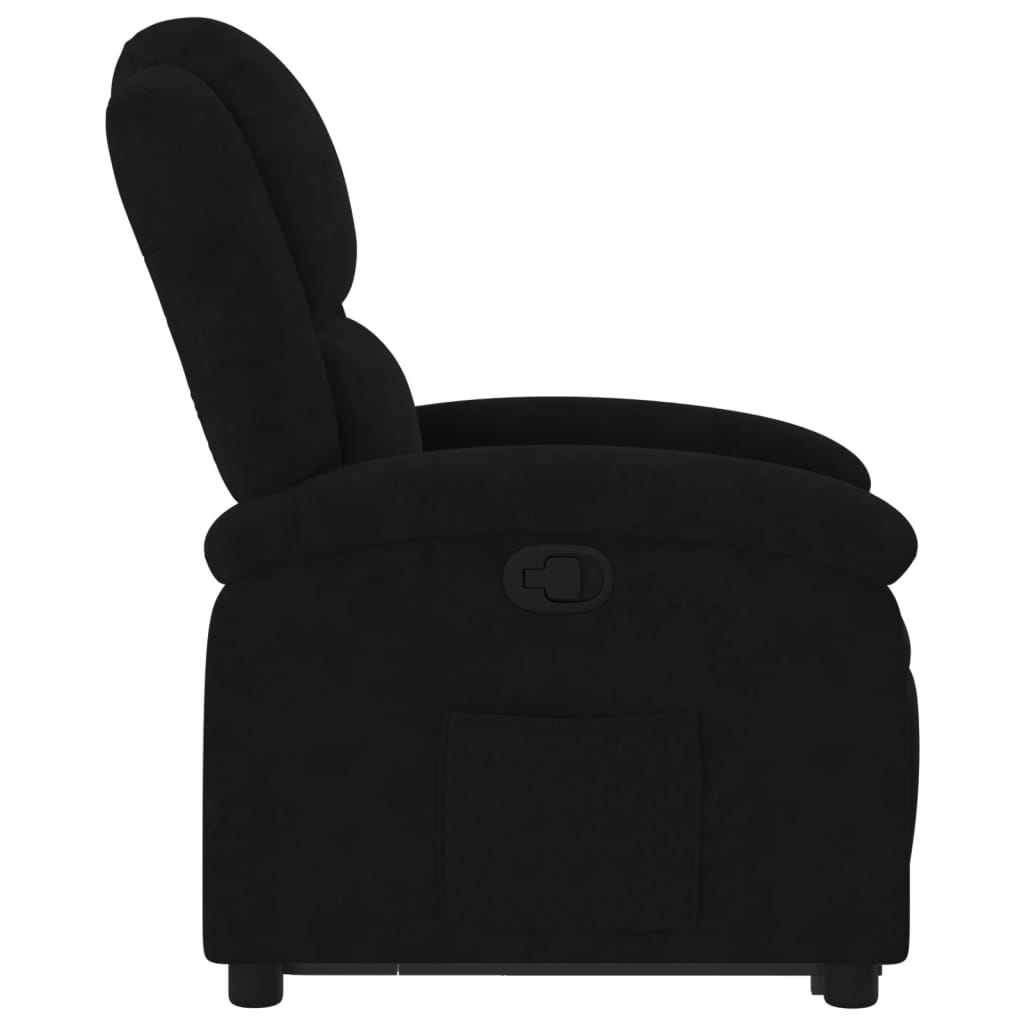 Stand up Recliner Chair Black Velvet
