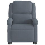 Stand up Massage Recliner Chair Dark Grey Velvet