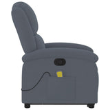 Stand up Massage Recliner Chair Dark Grey Velvet - Extra Image