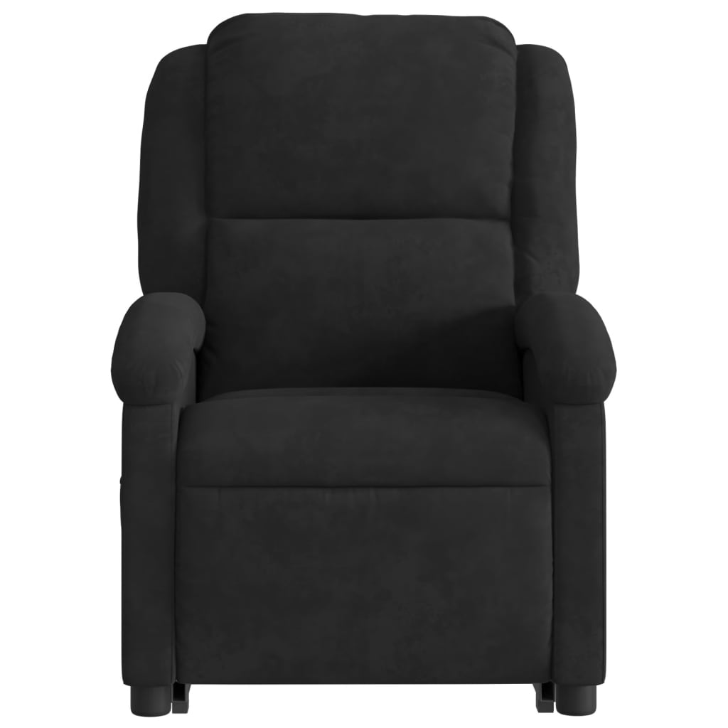 Electric Stand up Recliner Chair Black Velvet