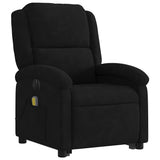 Electric Stand up Massage Recliner Chair Black Velvet - Side View