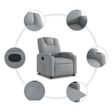 Recliner Chair Light Grey Fabric