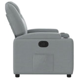 Recliner Chair Light Grey Fabric