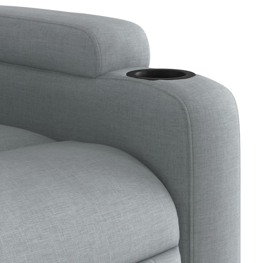 Recliner Chair Light Grey Fabric