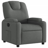 Recliner Chair Dark Grey Fabric - Front View