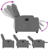 Recliner Chair Dark Grey Fabric - Top-Down View