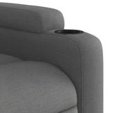 Recliner Chair Dark Grey Fabric - Low Angle