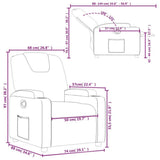 Recliner Chair Dark Grey Fabric - Extra Image