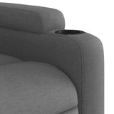 Massage Recliner Chair Dark Grey Fabric - Extra Image