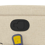 Massage Recliner Chair Cream Fabric - Extra Image