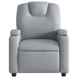 Electric Recliner Chair Light Grey Fabric