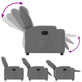 Electric Recliner Chair Dark Grey Fabric