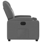 Electric Recliner Chair Dark Grey Fabric - Extra Image