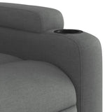 Electric Recliner Chair Dark Grey Fabric - Extra Image
