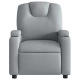 Electric Massage Recliner Chair Light Grey Fabric - Extra Image