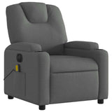 Electric Massage Recliner Chair Dark Grey Fabric - Top-Down View