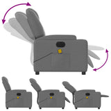 Electric Massage Recliner Chair Dark Grey Fabric - Close-Up Angle