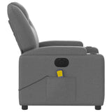 Electric Massage Recliner Chair Dark Grey Fabric - Extra Image
