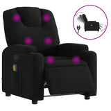 Electric Massage Recliner Chair Black Fabric - Front View