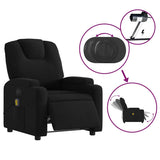 Electric Massage Recliner Chair Black Fabric - Rear View