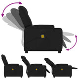 Electric Massage Recliner Chair Black Fabric