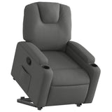Stand up Recliner Chair Dark Grey Fabric - Side View