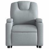 Stand up Massage Recliner Chair Light Grey Fabric - Extra Image
