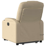 Stand up Massage Recliner Chair Cream Fabric - 45-Degree Angle